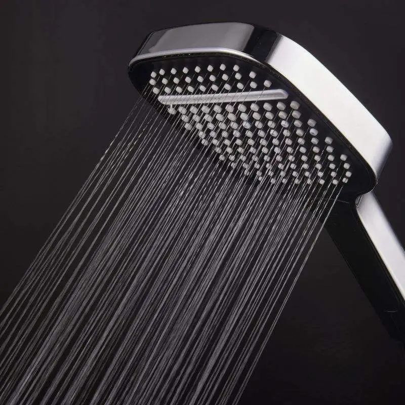 Abs Square Chrome Finished Button Select Hand Shower